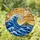 Colossal Ocean Wave Tiffany Glass Art - Radiating Sun Sky & Conical Mountain Horizon Stained Glass Suncatcher - 1