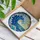 Majestic Cresting Ocean Wave, Golden Sun Rays, Frothy Sea - Tiffany Jewel Stained Glass Stained Glass Suncatcher - 3