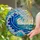 Majestic Cresting Ocean Wave, Golden Sun Rays, Frothy Sea - Tiffany Jewel Stained Glass Stained Glass Suncatcher - 2