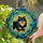 Fluffy Black Tan Pomeranian Dog Tiffany Style Stained Glass Mosaic Art Jewel Tones Stained Glass Suncatcher - 2