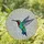 Ruby-Throated Hummingbird Stained Glass - Tiffany Style Mosaic with Iridescent Jewel Tones Stained Glass Suncatcher - 1