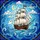 Tall Ship Ghost Crescent Moon Tiffany Stained Glass - Ocean Mosaic Sea Nautical Art Stained Glass Suncatcher - 5