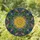 Golden Sunburst Mandala Floral Star - Tiffany Stained Glass Jewel Tone Flora Fauna Mosaic Art Stained Glass Suncatcher - 1