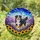 Bernese Mountain Dog Tiffany Glass Sunflowers Mountains Pet Lover Home Decor Gift Stained Glass Suncatcher - 1