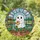 Friendly Ghost Watering Stained Glass Potted Plants in Arched Greenhouse Window Tiffany Art Stained Glass Suncatcher - 1