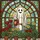 Stained Glass Ghost Watering Potted Plants Greenhouse Arch Window Art Decor Stained Glass Suncatcher - 5