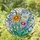 Tiffany Style Stained Glass Daisy Flower Bouquet - Blue Bell Flowers Frosted Glass Mosaic Stained Glass Suncatcher - 1