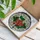 Red Strawberries White Daisy Flowers Golden Vines Tiffany Glass Mosaic Jewel Tone Stained Glass Suncatcher - 3
