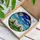 Camping Tents Sky Landscape Stained Glass Art - Detailed Mosaic Tiffany Style Jewel Tones Stained Glass Suncatcher - 3