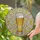 Pilsner Glass Golden Bubbly Drink Stained Glass Mosaic - Tiffany Style Glowing Jewel Tones Stained Glass Suncatcher - 2