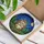 Hedgehog Stained Glass Starry Night Full Moon Mosaic Grassy Field Tiffany Style Intricate Detail Stained Glass Suncatcher - 3