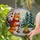Stained Glass Fox Hot Cocoa Campfire Winter Forest - Red Berries Conifer Trees Stained Glass Suncatcher - 2