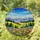 Tiffany Style Stained Glass Wildflower Meadow Landscape Blue Sky Clouds Rolling Hills Stained Glass Suncatcher - 1