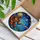 Bigfoot Creation of Adam Stained Glass Celestial Sky Moon Stars - Tiffany Van Gogh Village Art Stained Glass Suncatcher - 3