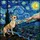 Chihuahua Dog Hand Stained Glass Tiffany Style Starry Night Village Moon Stars Gift Stained Glass Suncatcher - 5