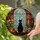 Black Cat Bookshelves Stained Glass Potted Plants Succulent Floral Window Panel Stained Glass Suncatcher - 2