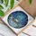 Tiffany-Style Snow-Covered Cottage Evergreen Winter Night - Glowing Jewel Tone Decor Stained Glass Suncatcher - 3