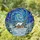 Tiffany-Style Snow-Covered Cottage Evergreen Winter Night - Glowing Jewel Tone Decor Stained Glass Suncatcher - 1