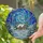 Tiffany-Style Snow-Covered Cottage Evergreen Winter Night - Glowing Jewel Tone Decor Stained Glass Suncatcher - 2