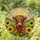 Highland Cow Sunflowers Stained Glass Mosaic Ladybug - Colorful Green Hills Sky Window Art Stained Glass Suncatcher - 1