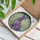 Lavender Purple Rabbit Stained Glass Meadow Art with White Daisy Flowers & Green Grass Stained Glass Suncatcher - 3