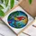 Scarlet Macaw Tiffany Style Stained Glass - Intricate Jewel Tone Parrot & Mosaic Sky Stained Glass Suncatcher - 3