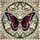 Macabre Butterfly Human Skull Stained Glass Tiffany Art with Skulls & Leafy Vines Stained Glass Suncatcher - 5