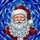 Jovial Santa Claus Stained Glass Art - Tiffany Style Wintry Blue Christmas Decor Gift Stained Glass Suncatcher - 5