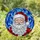 Jovial Santa Claus Stained Glass Art - Tiffany Style Wintry Blue Christmas Decor Gift Stained Glass Suncatcher - 1