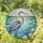 Great Blue Heron Tiffany Style Stained Glass Pond Art with Water Lilies - Wildlife Decor Stained Glass Suncatcher - 1