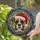 Intricate Boxer Dog Santa Hat Stained Glass Mosaic - Christmas Holiday Pet Lover Gift Stained Glass Suncatcher - 2