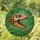 Fossilized T-Rex Skull Dinosaur Claw Prehistoric Jungle Fern Mosaic Tiffany Jewel Tone Stained Glass Suncatcher - 1