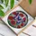 Colorful Iridescent Butterfly Red Poppies Glowing Tiffany Stained Glass Window Art Stained Glass Suncatcher - 3
