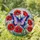 Colorful Iridescent Butterfly Red Poppies Glowing Tiffany Stained Glass Window Art Stained Glass Suncatcher - 1