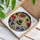 Plump Bumblebee Stained Glass Tiffany Mosaic - Red Yellow Purple Flowers & Cracked Glass Art Stained Glass Suncatcher - 3