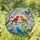 Red Orange Songbirds Kissing - Tiffany Style Stained Glass Birds Cherry Blossom Art Stained Glass Suncatcher - 1