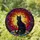 Black Cat Stained Glass Tiffany Style Sunset Sky Emerald Eyes Intricate Tree Branches Stained Glass Suncatcher - 1