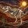 Tyrannosaurus Rex Skeleton Fossil Stained Glass Dinosaur Art Prehistoric Amber Sun Decor Stained Glass Suncatcher - 5