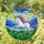 White Unicorn Stained Glass Tiffany Style Purple Mane Golden Horn Hooves Mosaic Art Stained Glass Suncatcher - 1