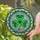 Shamrock Heart Leaves Textured Stained Glass Tiffany Art Jewel Tone Colorful Intricate Pattern Stained Glass Suncatcher - 2