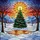 Radiant Sun Christmas Tree Snowy Mountains Lake - Tiffany Stained Glass Winter Decor Stained Glass Suncatcher - 5