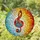 Stained Glass Treble Clef Mosaic Tiffany Art - Iridescent Music Symbol Radial Gradient Stained Glass Suncatcher - 1