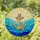 Bronze Gold Nautical Anchor Rope Ocean Waves Sky Sunburst Tiffany Style Glass Stained Glass Suncatcher - 1