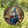 Stained Glass Gnome Wizard Reading Ancient Book - Enchanted Forest Magic Fantasy Gift Stained Glass Suncatcher - 1