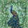 Majestic Blue Peacock Stained Glass Art Tiffany Style Intricate Floral Mosaic Jewel Tones Stained Glass Suncatcher - 5
