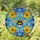 Bumblebee Tiffany Stained Glass Floral Mosaic - Jewel Tones Sky Blue Suncatcher Art Stained Glass Suncatcher - 1