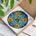 Bumblebee Tiffany Stained Glass Floral Mosaic - Jewel Tones Sky Blue Suncatcher Art Stained Glass Suncatcher - 3
