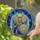 Valkyrie Warrior Winged Helmet Sword Shield Stained Glass Cosmic Night Sky Runic Art Stained Glass Suncatcher - 2