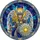 Valkyrie Warrior Winged Helmet Sword Shield Stained Glass Cosmic Night Sky Runic Art Stained Glass Suncatcher - 5