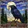 Black Raven Iridescent Feather Skeleton Key - Full Moon Stained Glass Twilight Art Stained Glass Suncatcher - 5